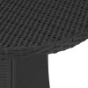  fekete polyrattan kerti asztal 70 x 70 x 73 cm