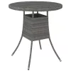  szürke polyrattan kerti asztal 70 x 70 x 73 cm