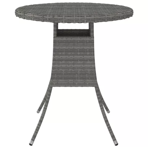 szürke polyrattan kerti asztal 70 x 70 x 73 cm