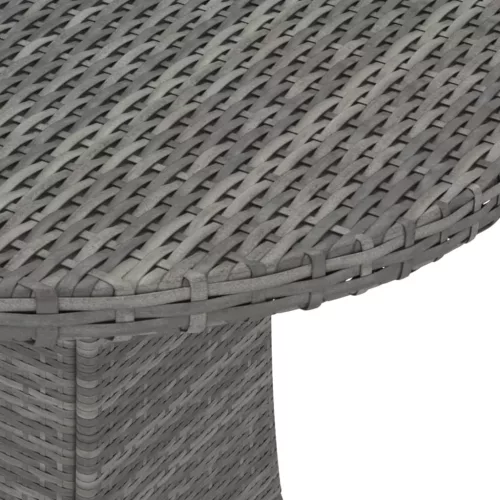  szürke polyrattan kerti asztal 70 x 70 x 73 cm