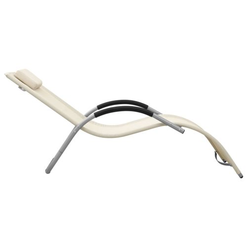  krémszínű-szürke textilén napozóágy