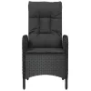  2 db fekete polyrattan kültéri szék