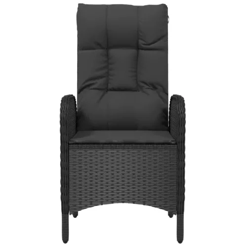  2 db fekete polyrattan kültéri szék