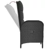  2 db fekete polyrattan kültéri szék