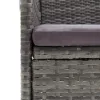  4 db szürke kerti polyrattan étkezőszék
