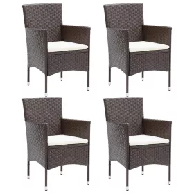  4 db barna kerti polyrattan étkezőszék