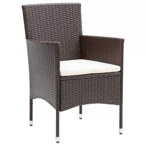  4 db barna kerti polyrattan étkezőszék