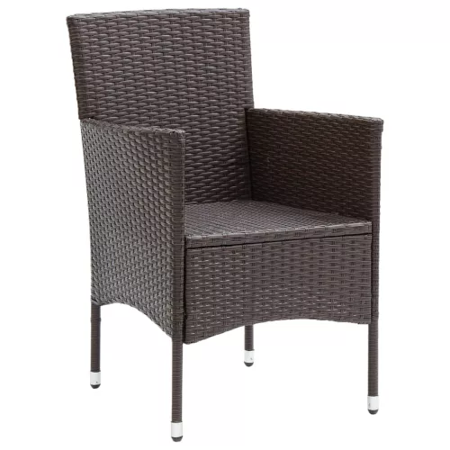  4 db barna kerti polyrattan étkezőszék