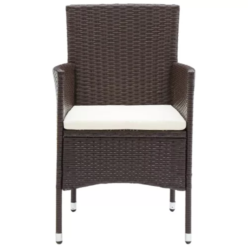  4 db barna kerti polyrattan étkezőszék