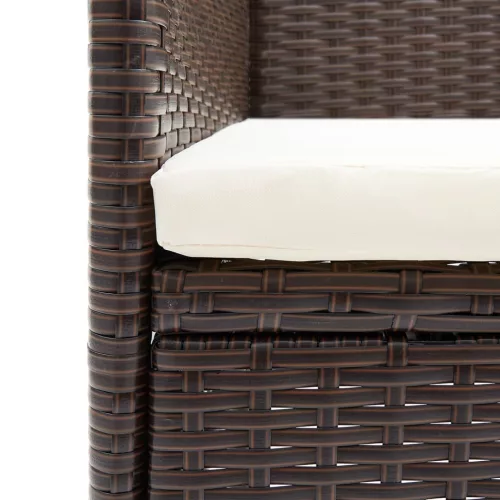  4 db barna kerti polyrattan étkezőszék