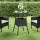  fekete polyrattan és edzett üveg kerti asztal Ø60 x 75 cm