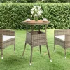  szürke akácfa és polyrattan kerti asztal Ø60 x 75 cm
