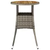  szürke akácfa és polyrattan kerti asztal Ø60 x 75 cm