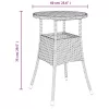  szürke akácfa és polyrattan kerti asztal Ø60 x 75 cm