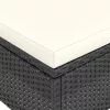  4 részes fekete kerti polyrattan szék- és zsámolyszett
