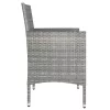 4 részes szürke kerti polyrattan szék- és zsámolyszett