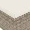  4 részes bézs kerti polyrattan szék- és zsámolyszett