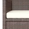  4 részes barna kerti polyrattan szék- és zsámolyszett