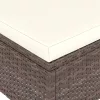  4 részes barna kerti polyrattan szék- és zsámolyszett