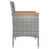  4 részes szürke kerti polyrattan szék- és zsámolyszett