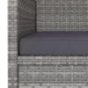 4 részes szürke kerti polyrattan szék- és zsámolyszett
