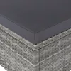  4 részes szürke kerti polyrattan szék- és zsámolyszett