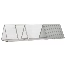  szürke horganyzott acél nyúlketrec 302,5 x 80,5 x 71 cm