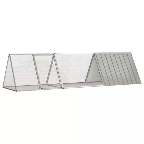  szürke horganyzott acél nyúlketrec 302,5 x 80,5 x 71 cm