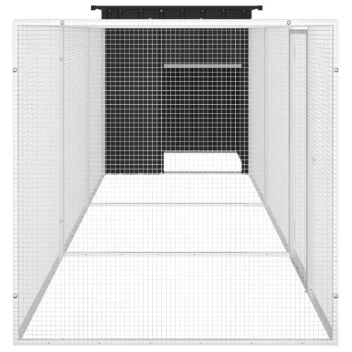  antracitszürke horganyzott acél csirkeketrec 400x91x100 cm
