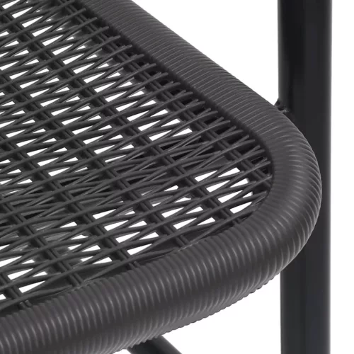  4 db műanyag rattan és acél kerti étkezőszék 110 kg