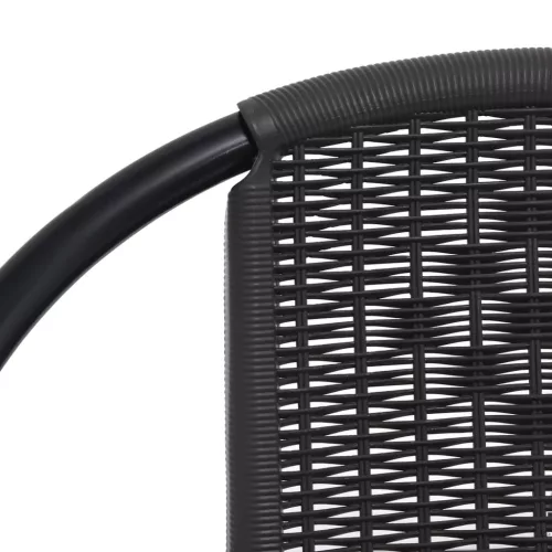  6 db műanyag rattan és acél kerti étkezőszék 110 kg