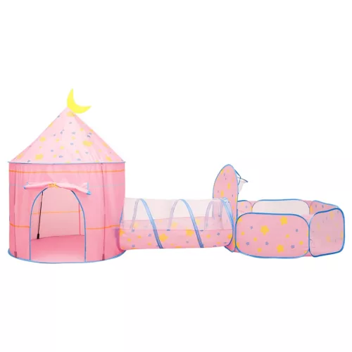  rózsaszín gyerekjátszósátor 250 labdával 301 x 120 x 128 cm