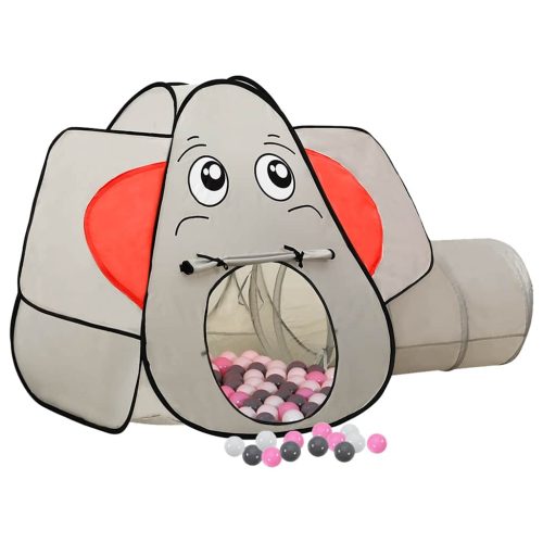  szürke elefántos gyerekjátszósátor 250 labdával 174x86x101 cm