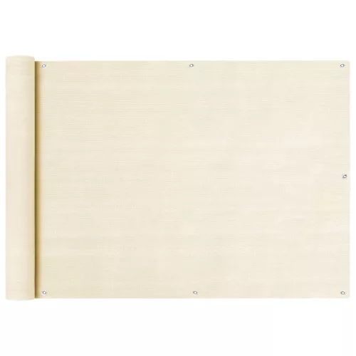  krémszínű HDPE erkélytakaró 75 x 300 cm 