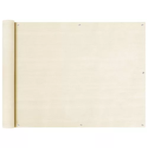  krémszínű HDPE erkélytakaró 90 x 300 cm