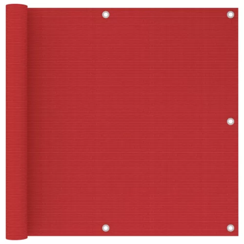  piros HDPE erkélytakaró 90 x 300 cm