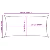  bézs HDPE napvitorla 160 g/m² 3 x 6 m