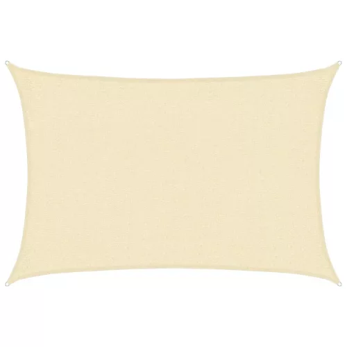  krémszínű HDPE napvitorla 160 g/m² 2 x 2,5 m