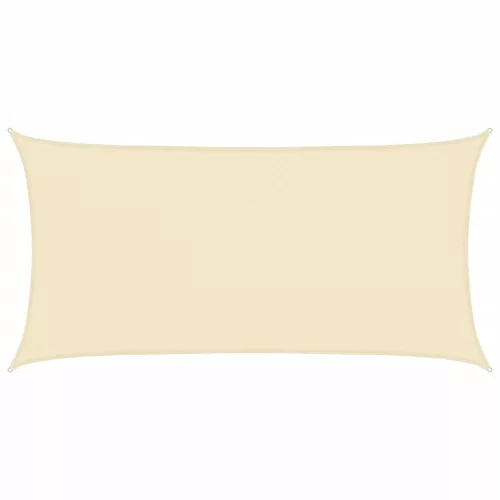  krémszínű HDPE napvitorla 160 g/m² 2 x 3,5 m
