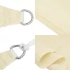  krémszínű HDPE napvitorla 160 g/m² 3 x 4 m 