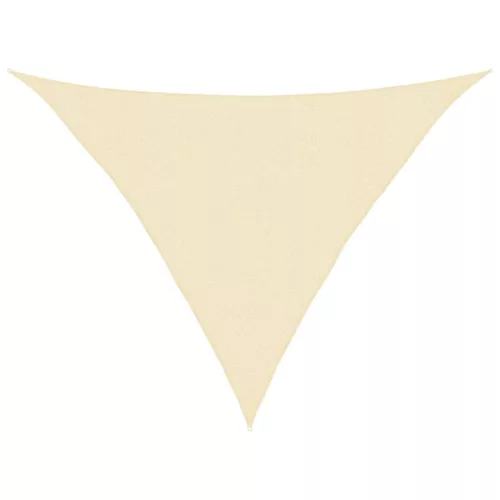  krémszínű HDPE napvitorla 160 g/m² 2,5 x 2,5 x 3,5 m