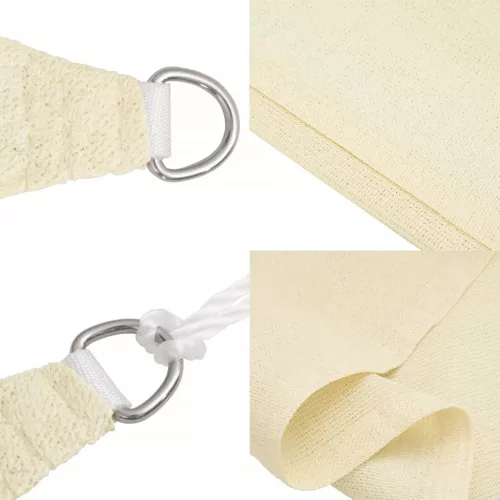  krémszínű HDPE napvitorla 160 g/m² 4/5 x 4 m