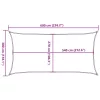  fehér HDPE napvitorla 160 g/m² 3 x 6 m