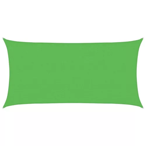  világoszöld négyszögletű HDPE napvitorla 160 g/m² 2,5x5 m