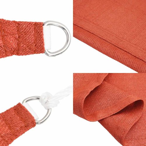  terrakotta trapéz alakú HDPE napvitorla 160 g/m² 3/4 x 2 m