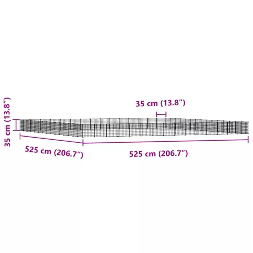  60 paneles fekete acél kisállatketrec ajtóval 35 x 35 cm