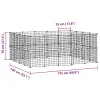  36 paneles fekete acél kisállatketrec ajtóval 35 x 35 cm