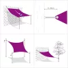  tópszínű HDPE napvitorla 160 g/m² 3 x 6 m