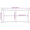  tópszínű HDPE napvitorla 160 g/m² 3 x 6 m