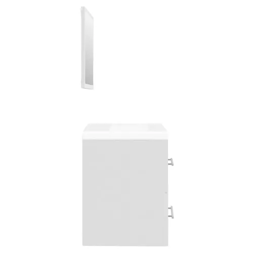  fehér szerelt fa mosdószekrény beépített mosdóval